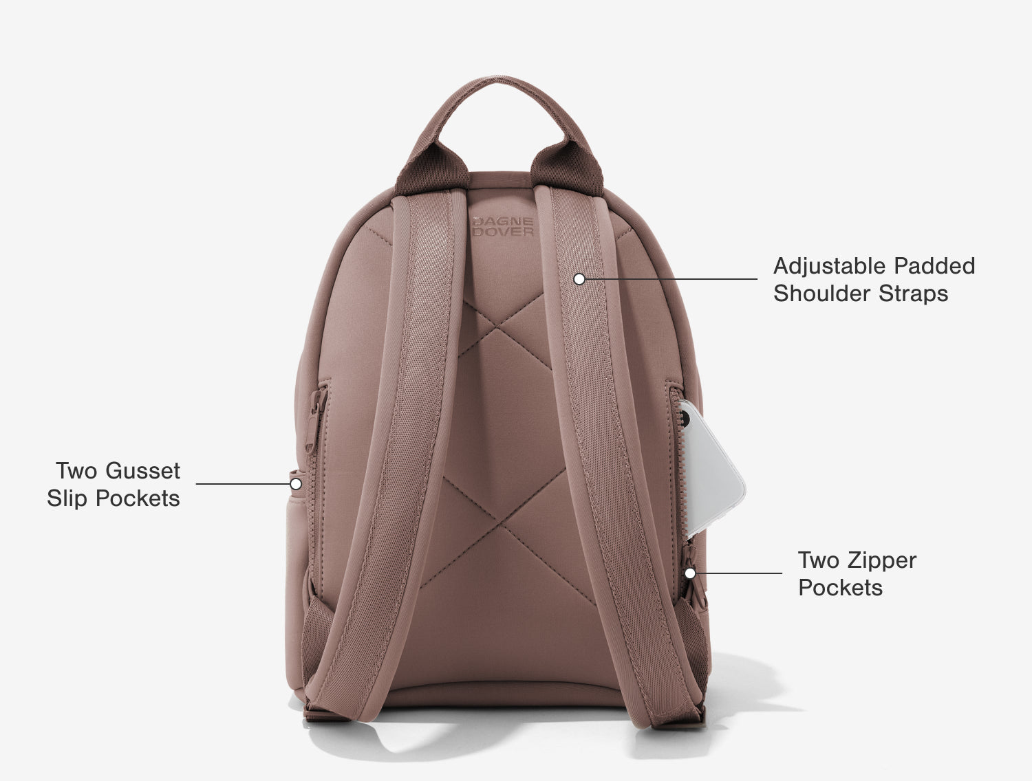 botkier dakota quilted fog gray leather convertible backpack Dakota Neoprene Backpack