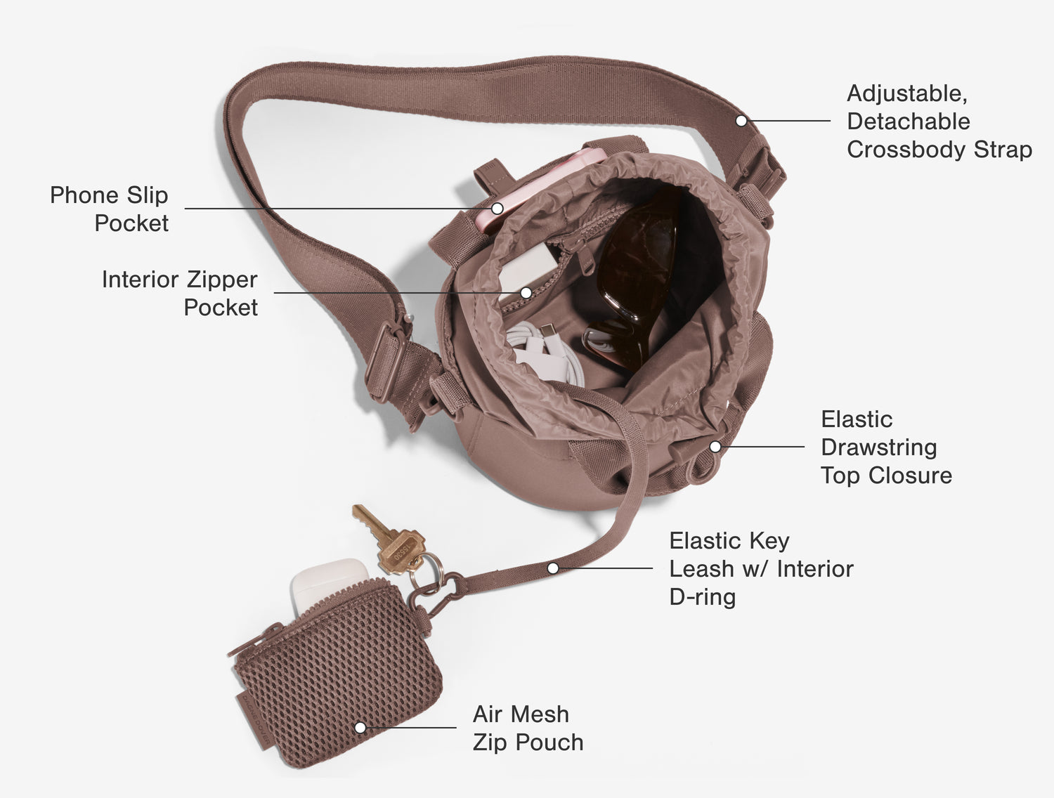 Nico Bucket Bags - Crossbody Bucket Bags | Drawstring Bucket