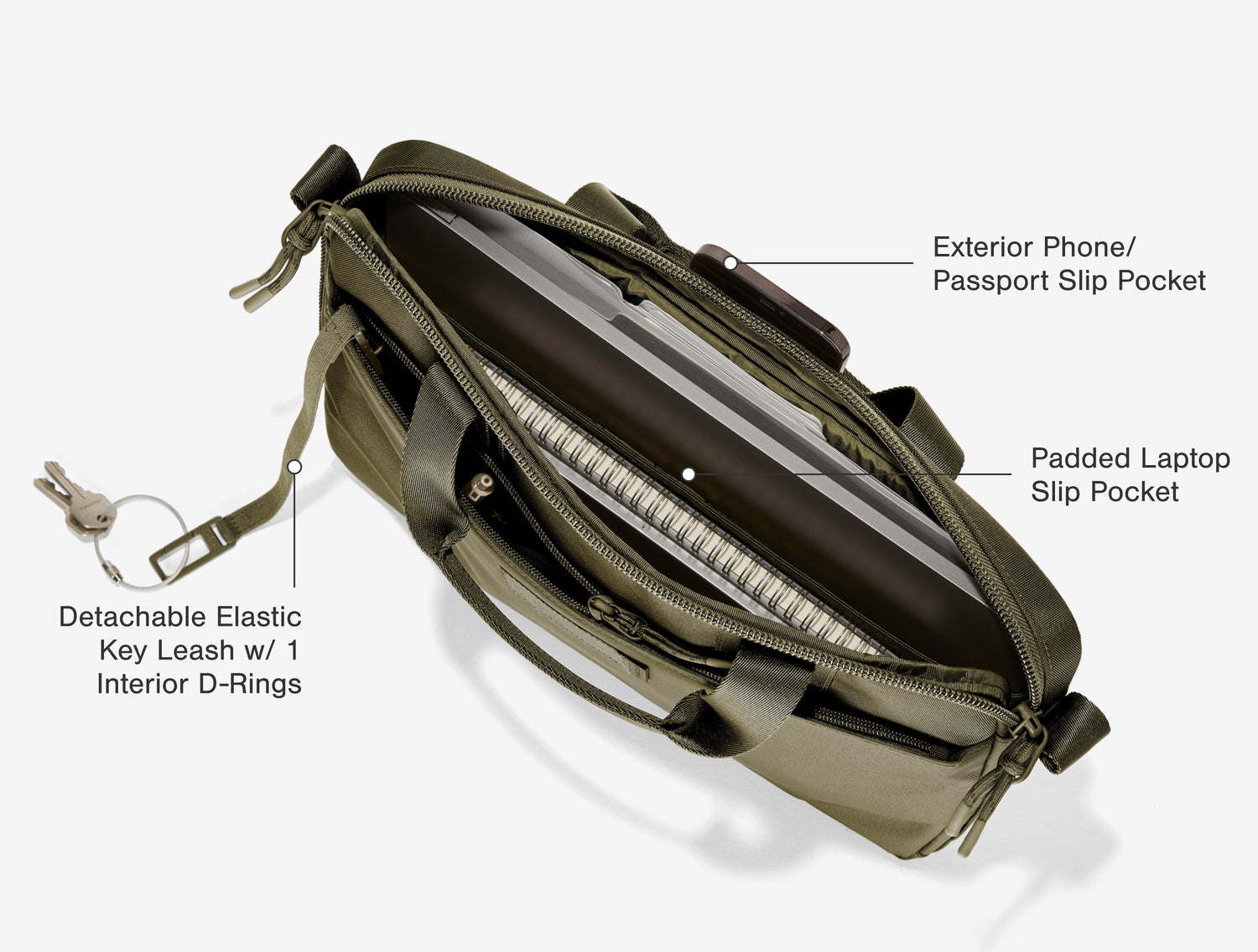 Crossbody Computer Travel Bag - Oslo Slim Laptop Bag