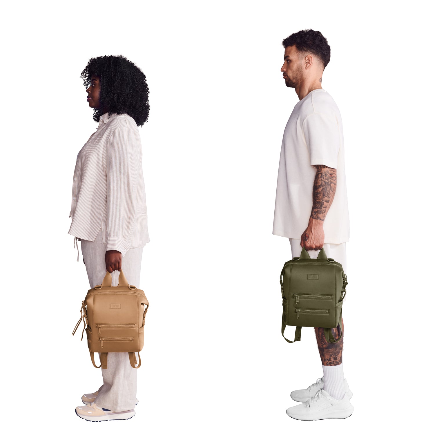 <span class='ways-to-wear'>Ways to Wear</span>Model Left: Akesha is 5'9", Model Right: Blake is 6'1"