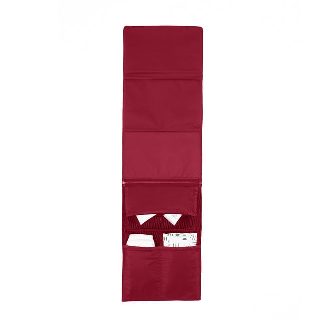 Dagne Dover Joey Changing Kit in spice red unfolded, revealing the detachable changing mat.