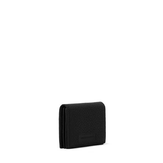 Dagne Dover Accordion Card Case in black seen from an angle.