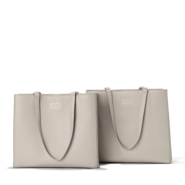 Dagne Dover medium and large Allyn Totes in grey.