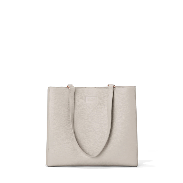 Dagne Dover medium Allyn Tote in grey seen from the front.