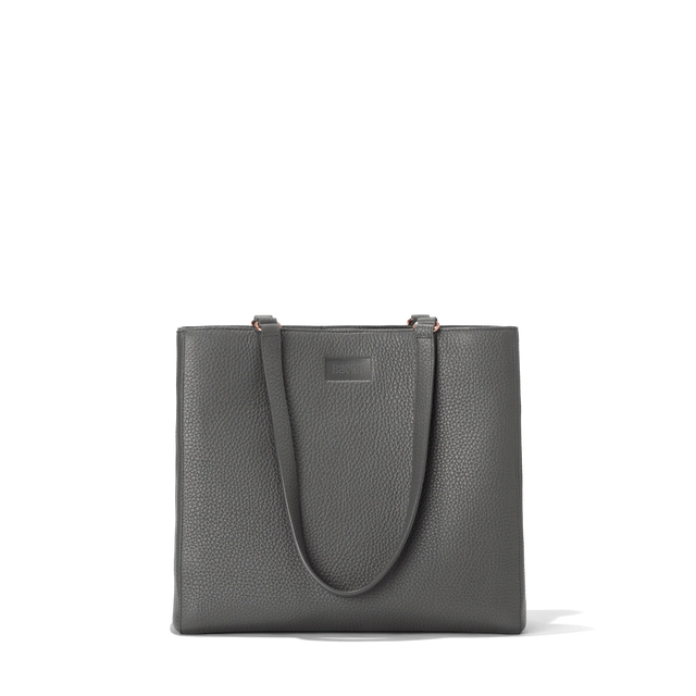 Dagne Dover medium Allyn Tote in medium grey seen from the front.