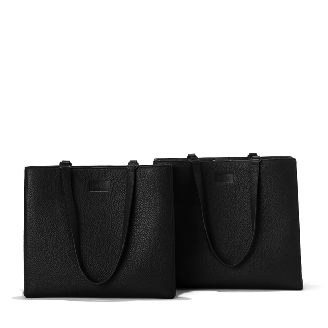 Dagne Dover medium and large Allyn Totes in black.