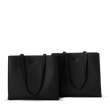 Dagne Dover medium and large Allyn Totes in black.