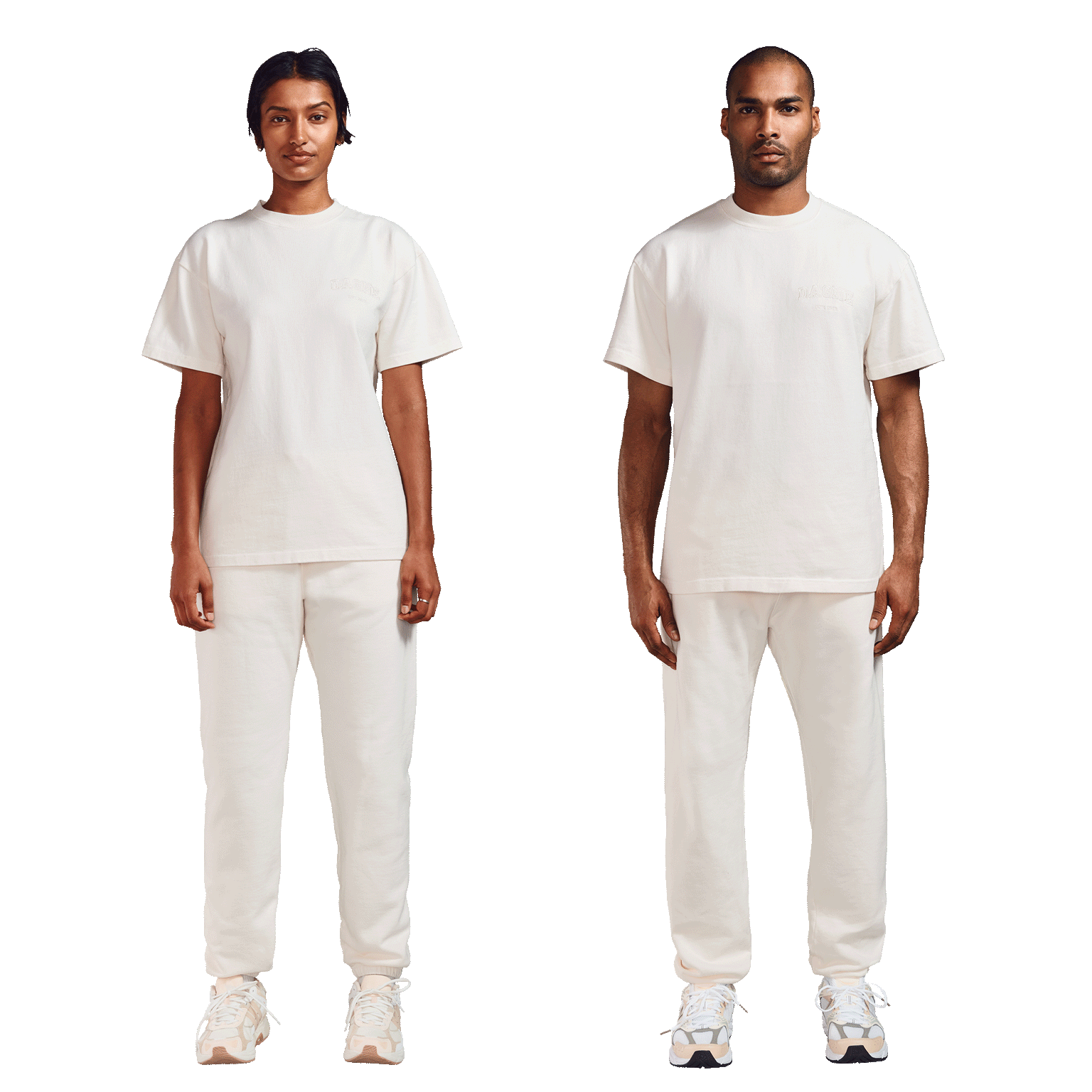 Model Left: Varsha is 5’11” wearing size XS,  Model Right: Jenry is 6’0” wearing size M