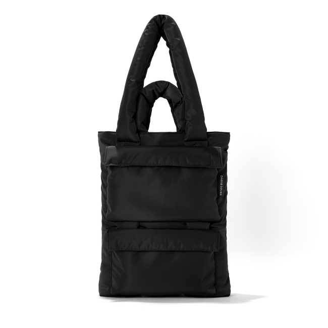 https://www.dagnedover.com/cdn/shop/files/Novelty-Puff_Tote-Onyx-Front_Handles_Up_650x650.png?v=1694011658