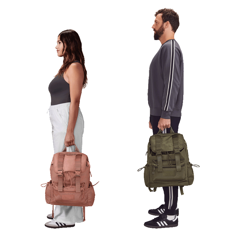 Model Left: Luma is 5’10”, Model Right: Phil is 6’3”