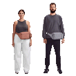 Model Left: Luma is 5’10”, Model Right: Phil is 6’3”