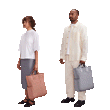 Model Left: Alyssa is 5’8”, Model Right: Theon is 6’0”