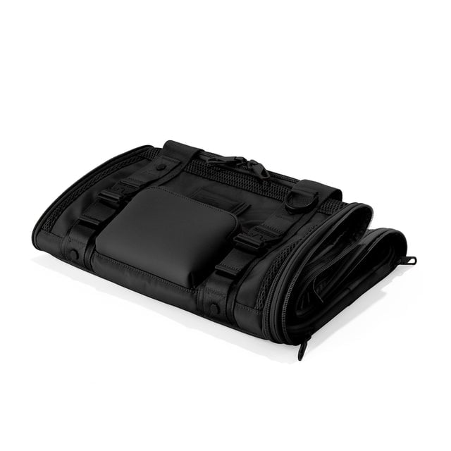 Dagne Dover Small Kyoto Pet Carrier in black folded flat.