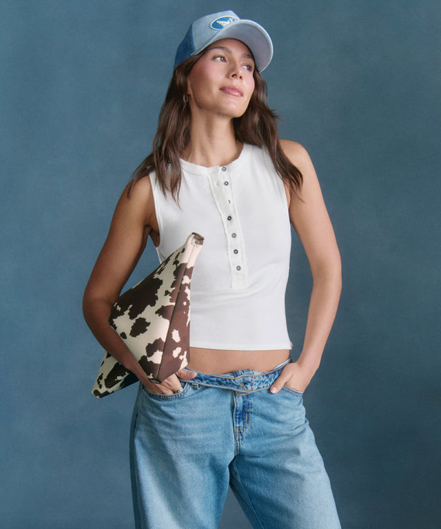 Reid Computer Sling in Cow Print, 16-inch