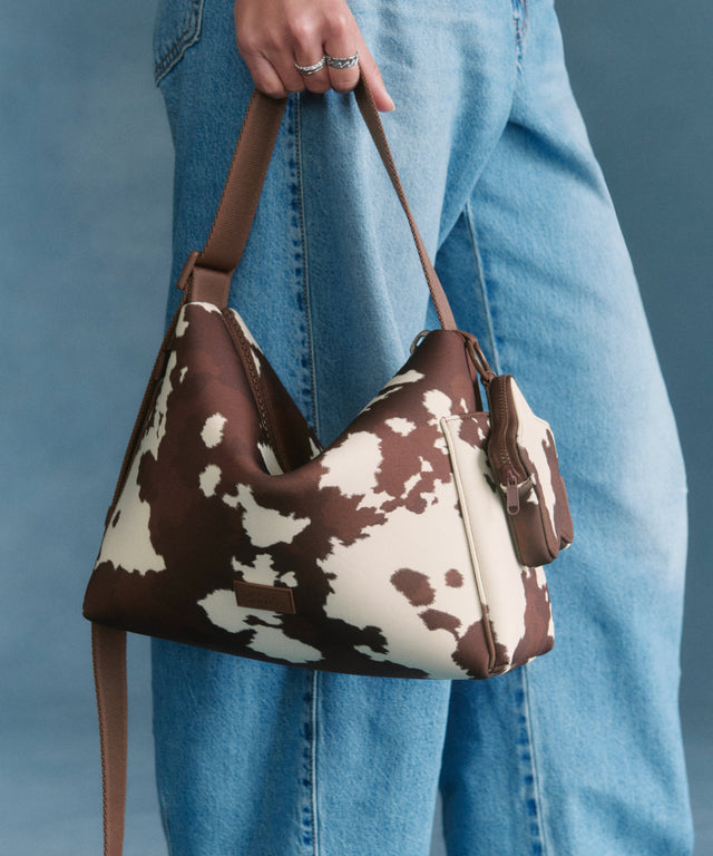 Rue Shoulder Bag in Cow Print