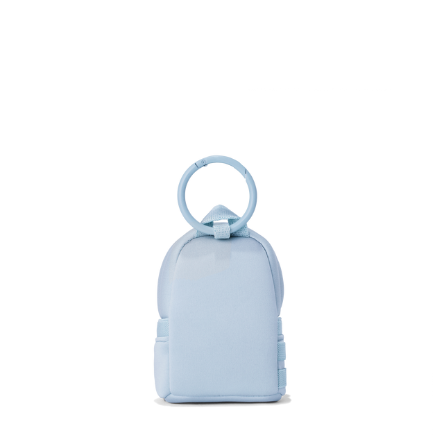 Dagne Dover Dakota Keychain in an airy, lighter sky blue seen from the back.
