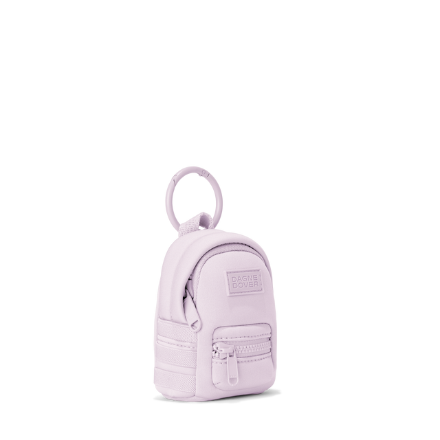 Dagne Dover Dakota Keychain in a soft purple with grey undertones seen from an angle.
