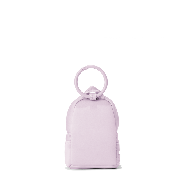 Dagne Dover Dakota Keychain in a soft purple with grey undertones seen from the back.

