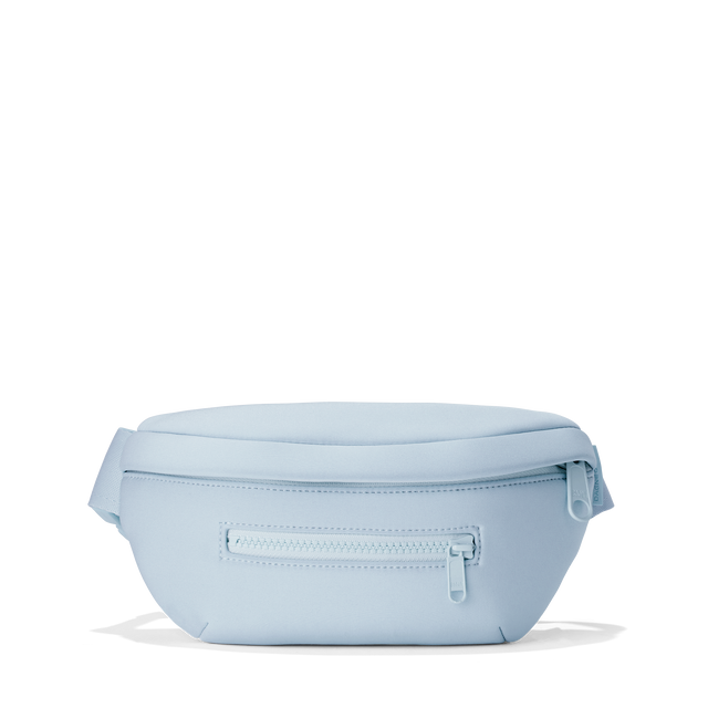 Dagne Dover ace fanny pack in an airy, lighter sky blue.
