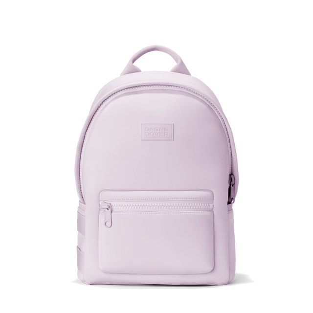 Dagne Dover medium Dakota Neoprene Backpack in a soft purple with grey undertones.

