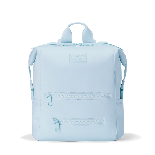 Dagne Dover Large Indi Diaper Backpack in an airy, lighter sky blue.
