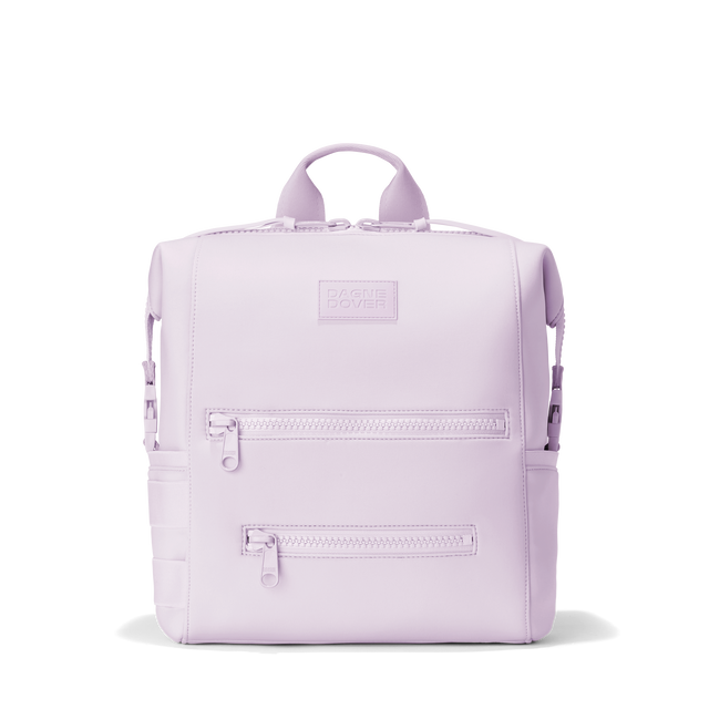 Dagne Dover medium Indi Diaper Backpack in a soft purple with grey undertones.
