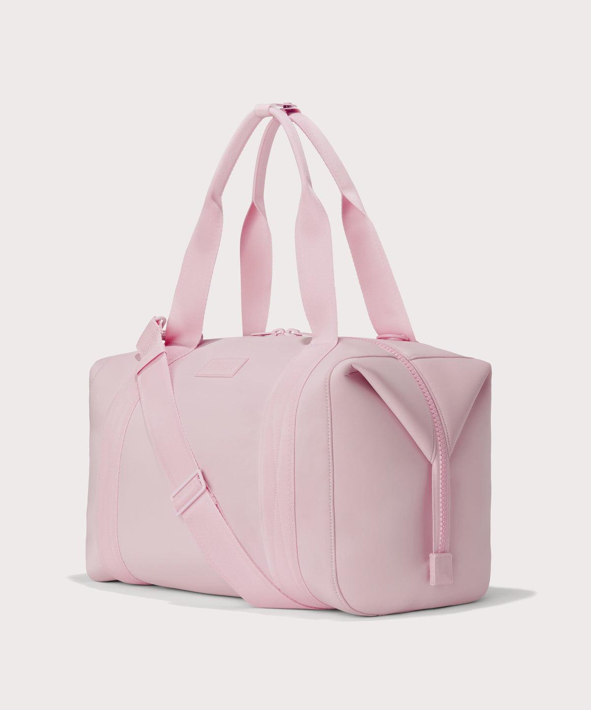  Large Landon Carryall in a cool, powdery pink with soft grey undertones, side angle view
