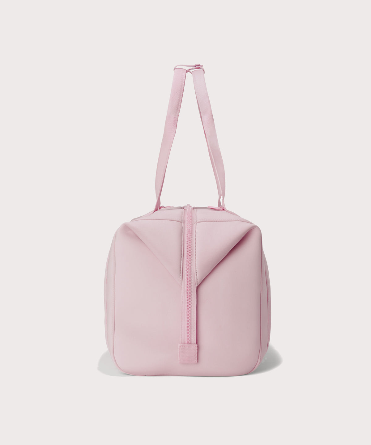  Large Landon Carryall in a cool, powdery pink with soft grey undertones, side view
