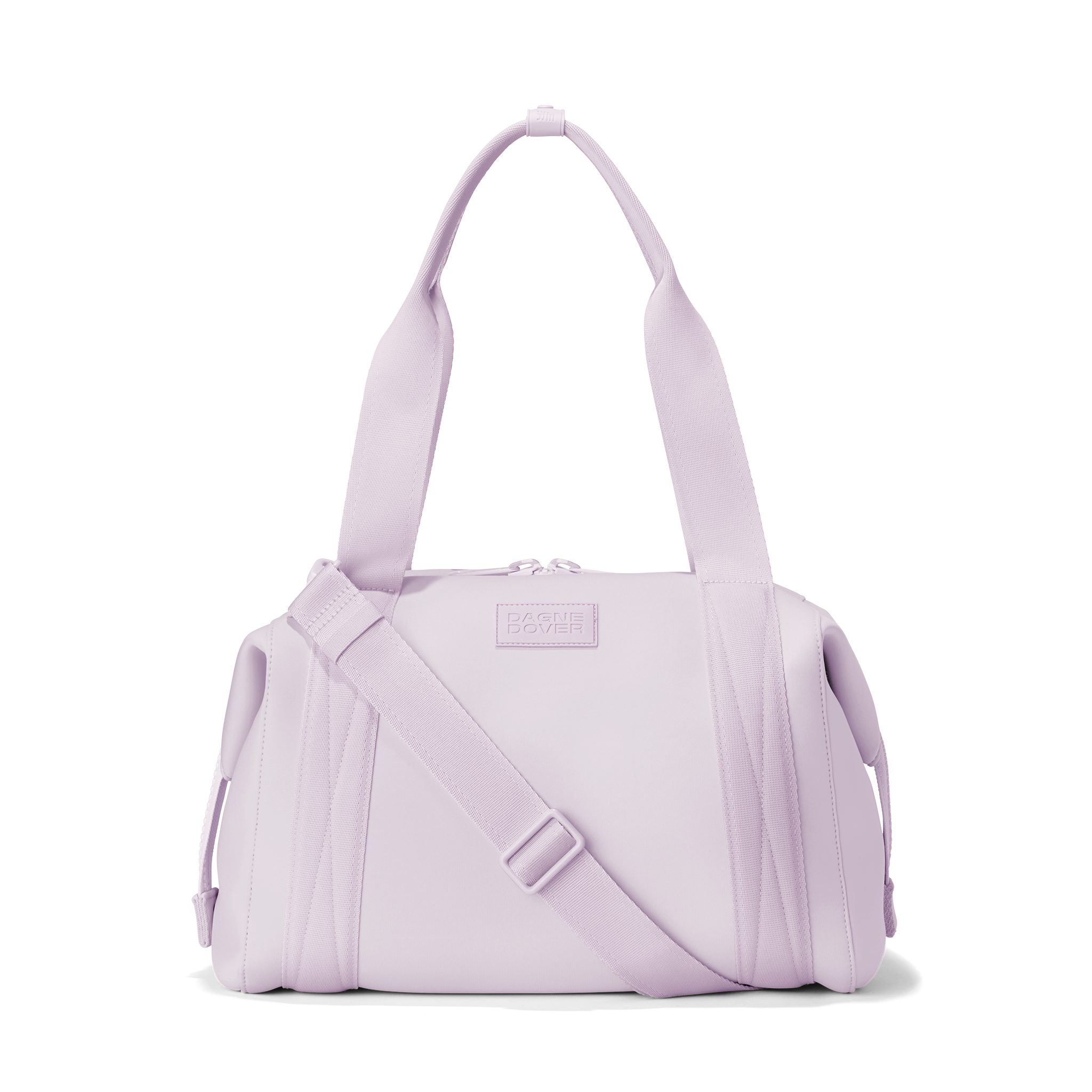 Dagne Dover medium Landon Carryall in a soft purple with grey undertones. 
