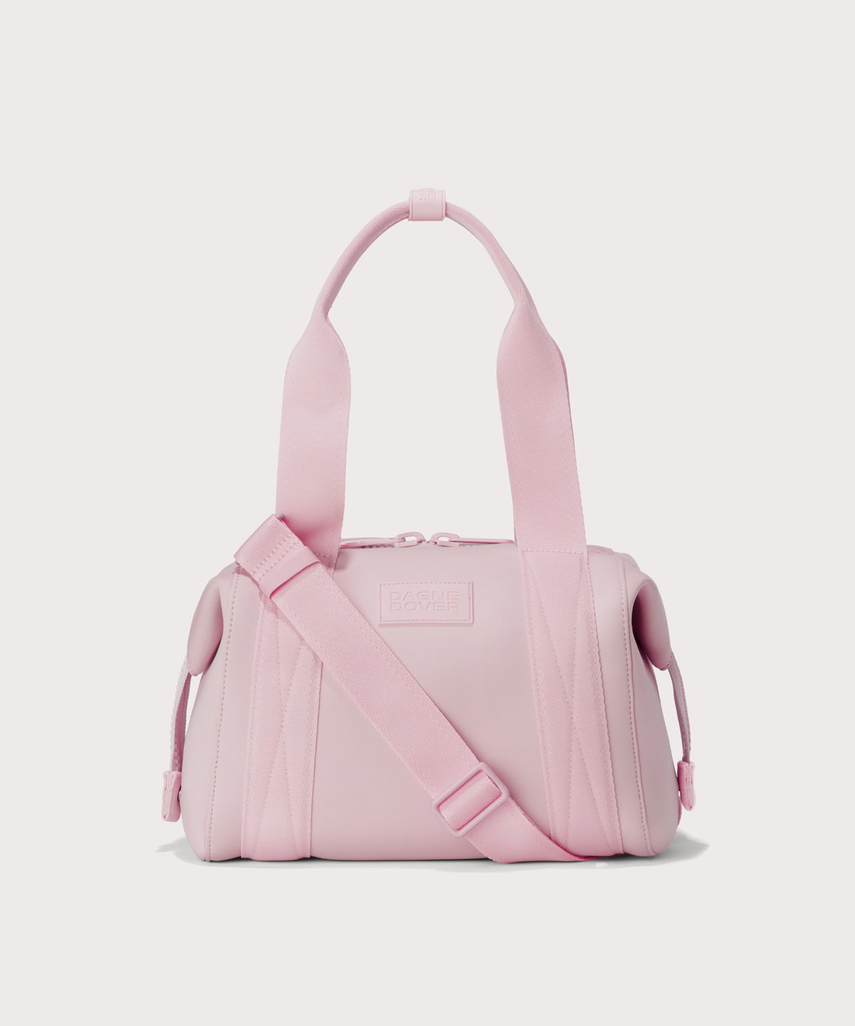  Small Landon Carryall in a cool, powdery pink with soft grey undertones
