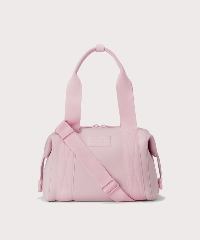  Small Landon Carryall in a cool, powdery pink with soft grey undertones

