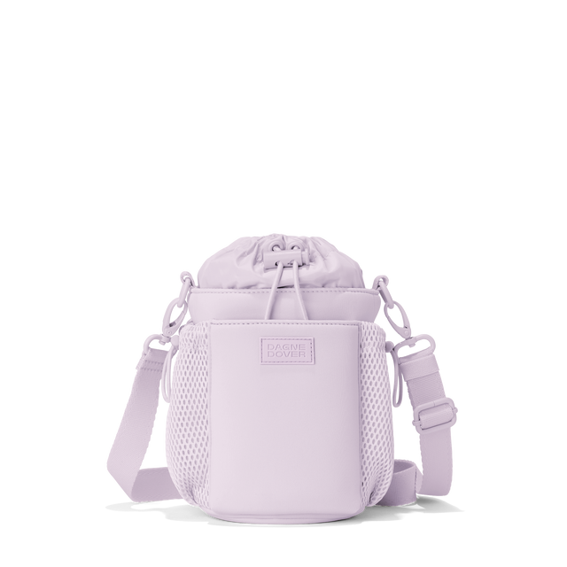 Dagne Dover Sloan Water Bottle Sling in a soft purple with grey undertones.

