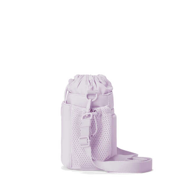 Dagne Dover Sloan Water Bottle Sling in a soft purple with grey undertones seen from the side.
