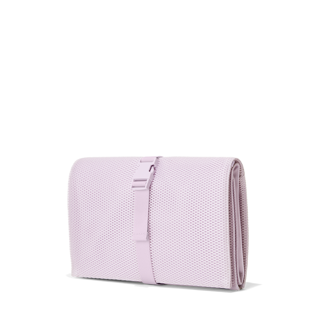 Dagne Dover Joey Changing Kit in a soft purple with grey undertones seen from an angle.
