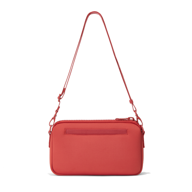 Dagne Dover Nora Shoulder Bag in a poppy, vintage wash red, back