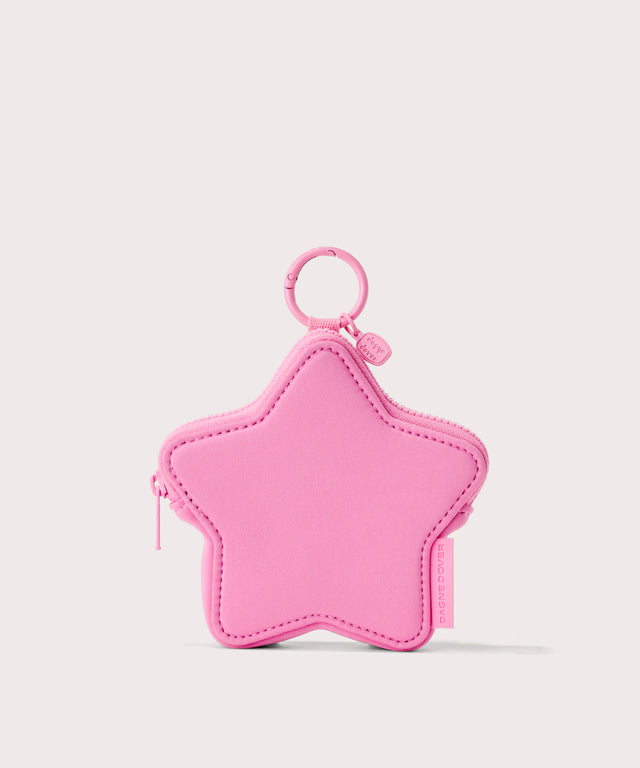 Dagne Dover Star Keychain in a true bubble gum pink.