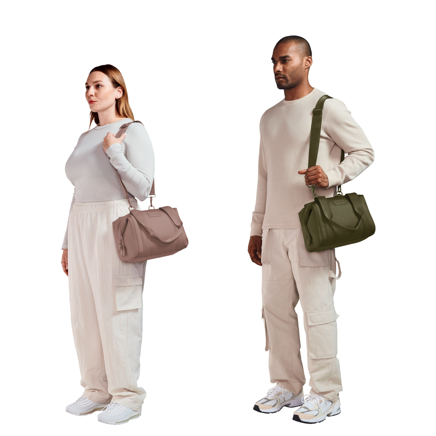 <span class='ways-to-wear'>Ways to Wear</span>Model Left: Stella is 5'7”, Model Right: Jenry is 6'0”