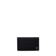 Dagne Dover vegan Card Case in black seen from the back revealing the one external card slot.
