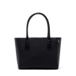 Dagne Dover Classic Signature Leather Tote in black.