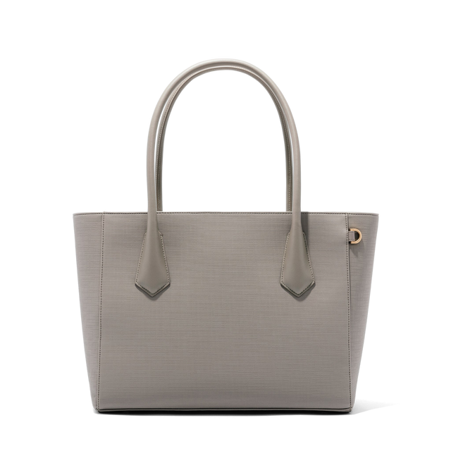 Dagne Dover Legend Signature Leather Tote in beige.
