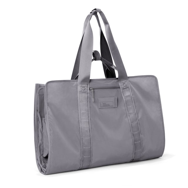 3/4 front view of Capri garment bag in ash