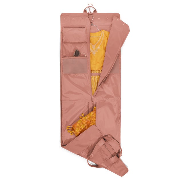 hover Top down of Capri garment bag in warm dust
