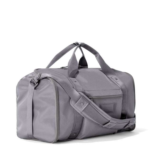 3/4 front view of Monaco garment duffle in ash