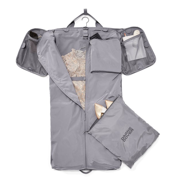 Monaco garment duffle unfolded ito show garment bag form. hover