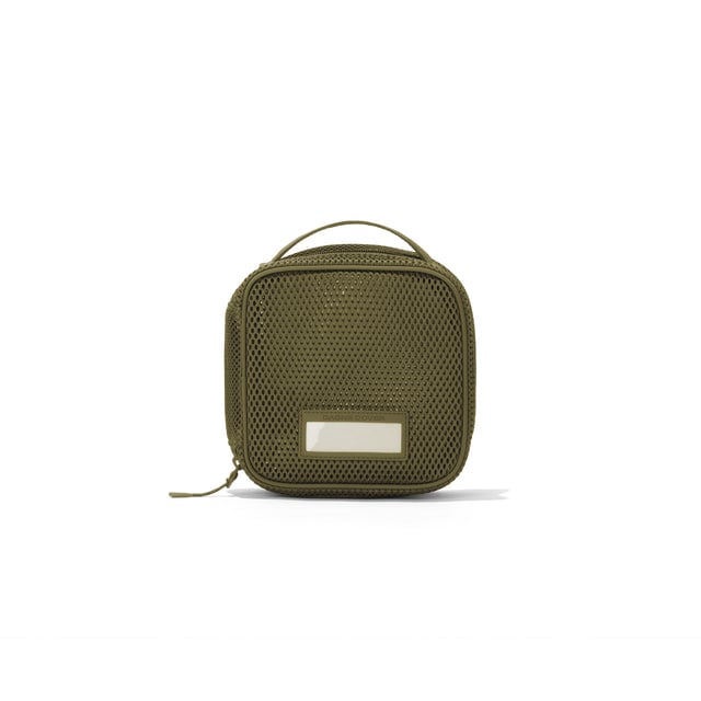 Front view of Small Roma packing cube in dark moss