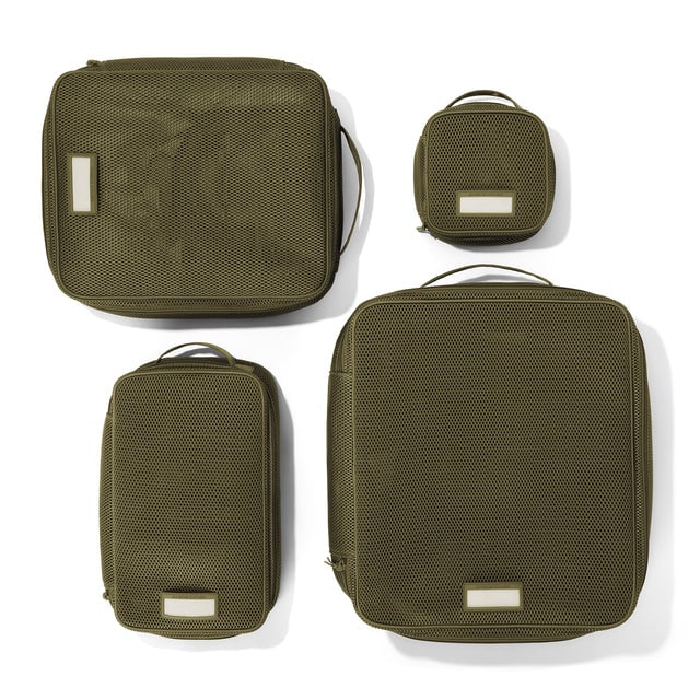 Roma Packing Cube in Dark Moss Air Mesh, Medium