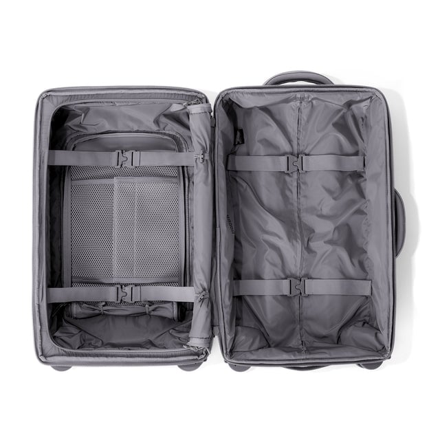 Top down of Seattle carry-on rolling luggage 23.5” in ash 