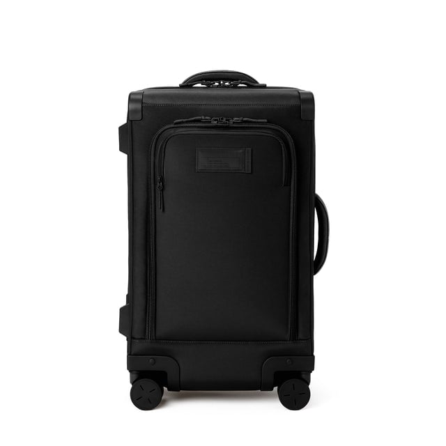 Front view of Seattle carry-on rolling luggage 23.5” in onyx