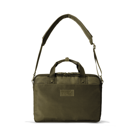 Oslo Slim Laptop Bag in Dark Moss