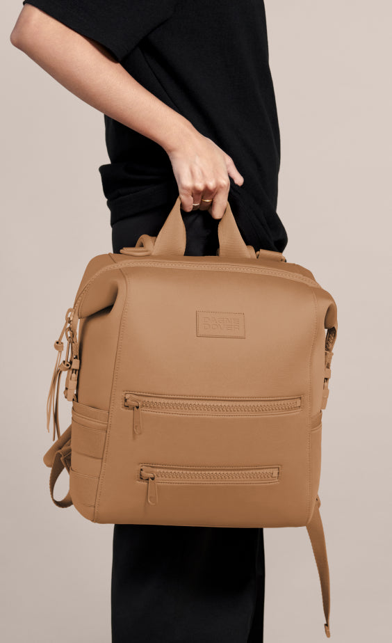 Obsessing over my new @Dagne Dover diaper backpack. This camel color i